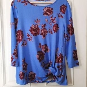 Penmans Floral Long Sleeve top. Size Large. EUC Cottagecore